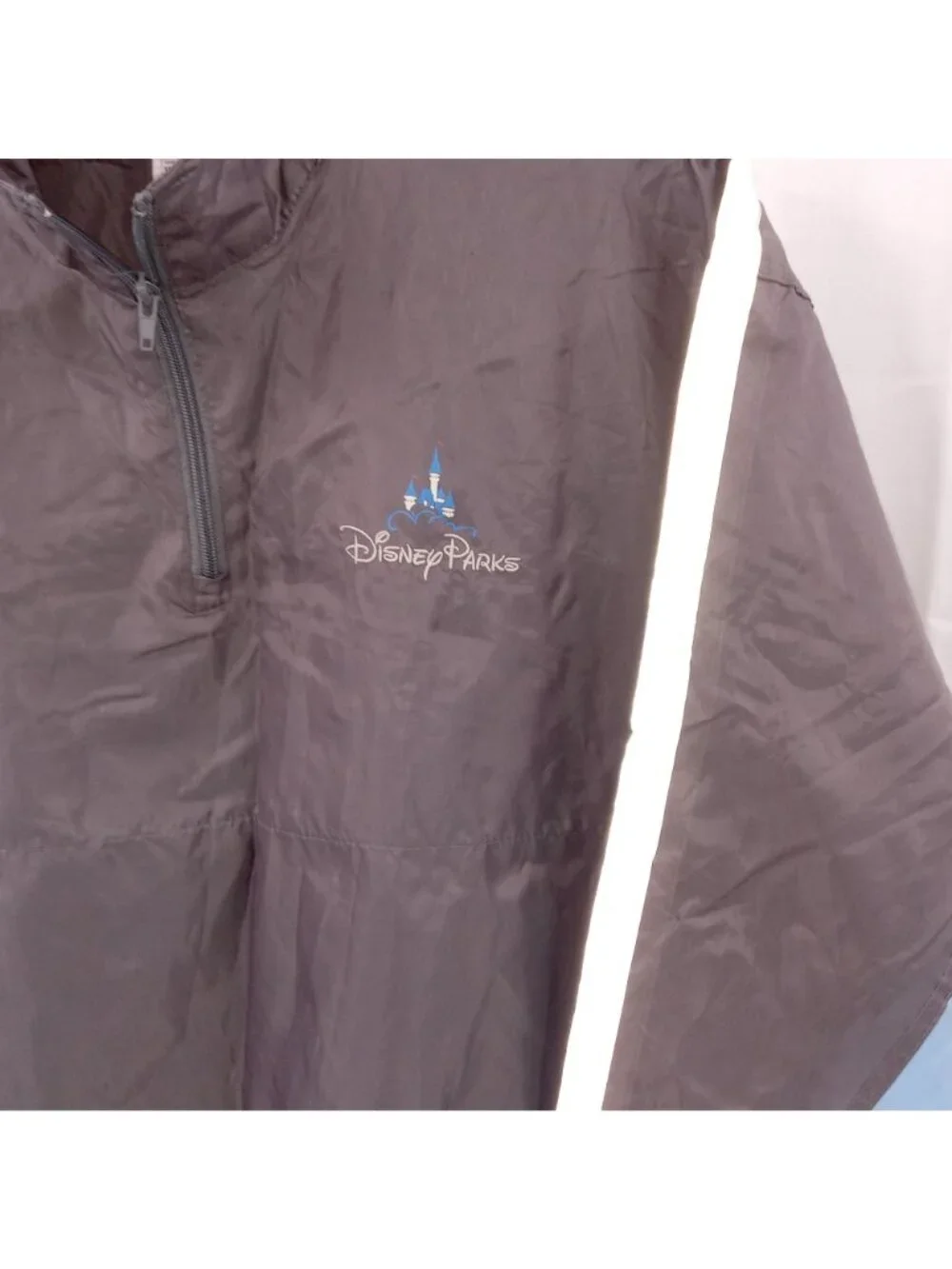Disney Parks Mens Blue Gray Packable Jacket Size M Pullover Windbreaker Walt - Picture 5 of 14